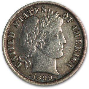 1899 Barber Dime Fine 1899 Barber Dime Fine